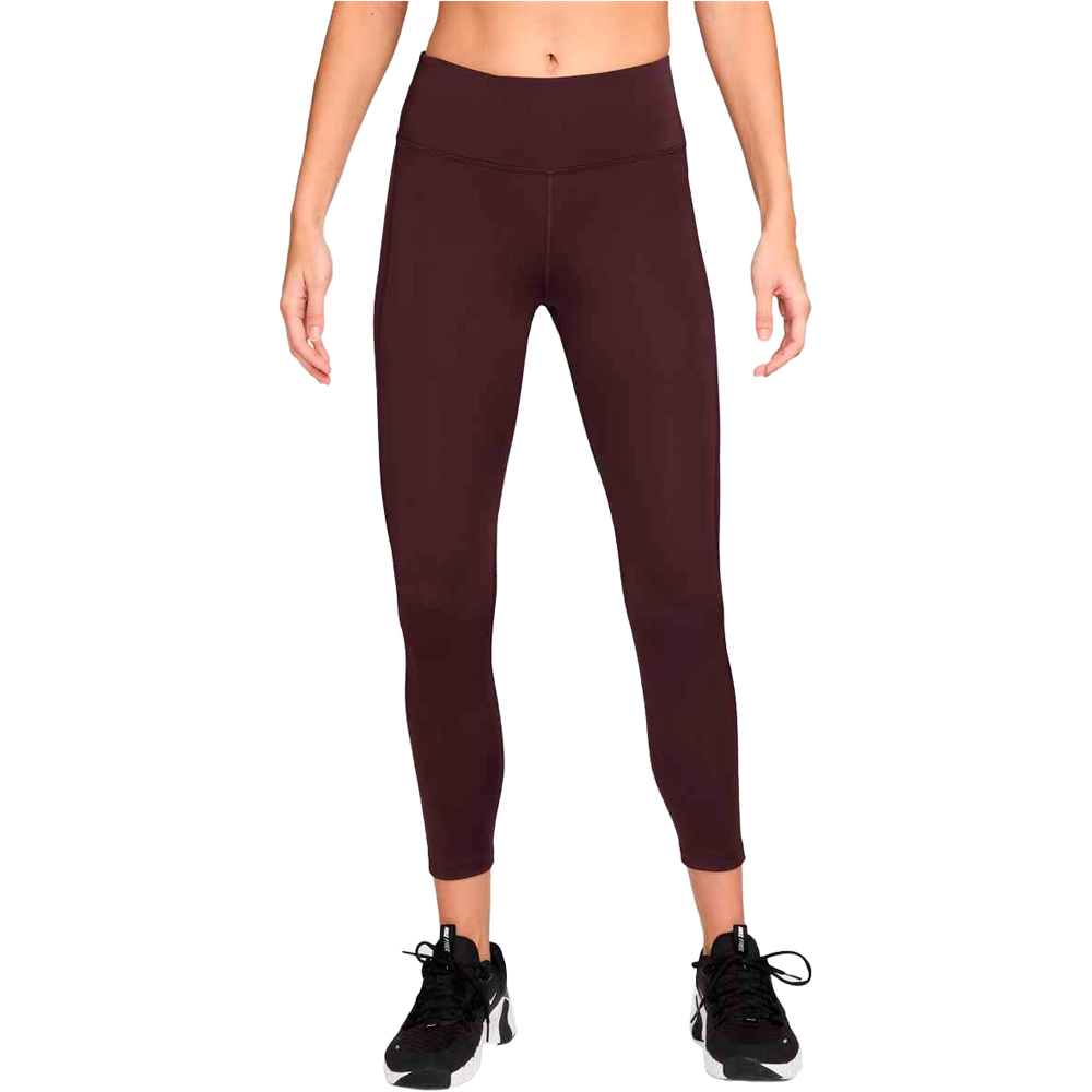Nike malla larga running mujer W NK DF FAST MR 7/8 TGT NVLT vista frontal