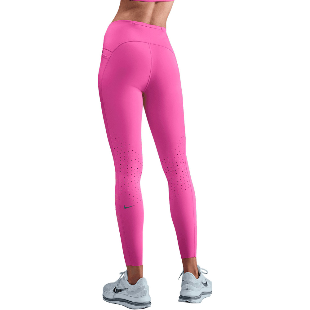 Nike malla larga running mujer W NK DF SWIFT HR 7/8 TIGHT vista trasera