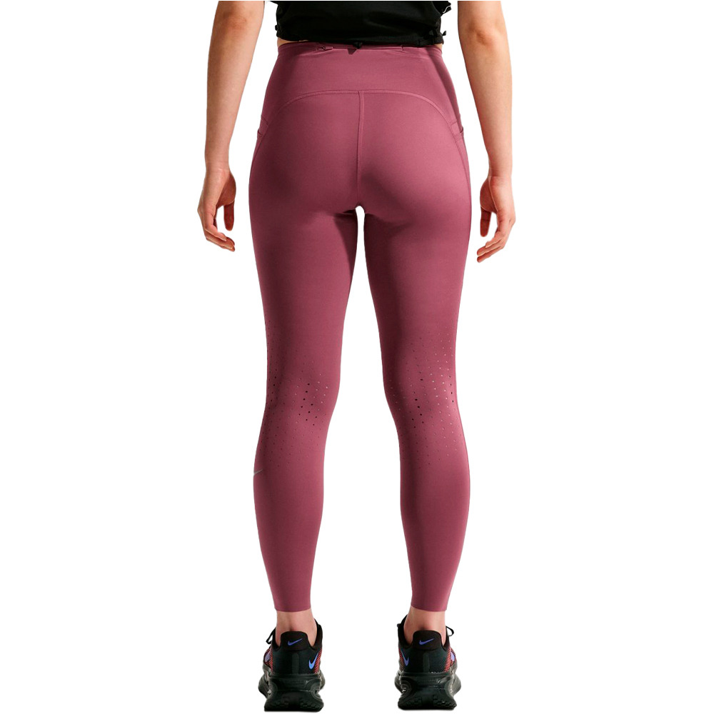 Nike malla larga running mujer W NK DF SWIFT HR 7/8 TIGHT vista trasera