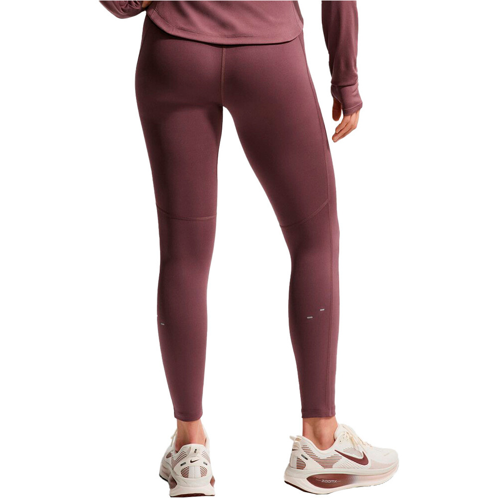 Nike malla larga running mujer W NK DF TEMPO HR 7/8 TGT SWHBR vista trasera