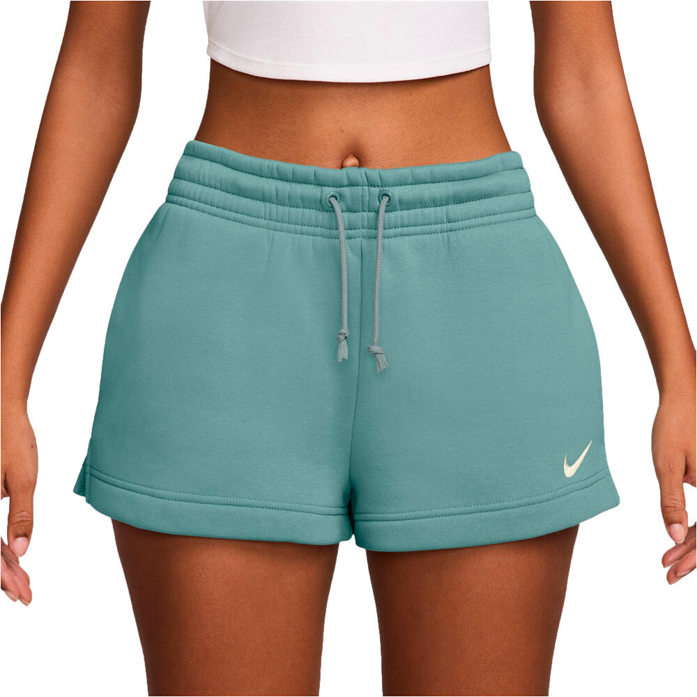 Nike pantalón corto deporte mujer W NSW PHNX FLC MR STD SHORT vista frontal