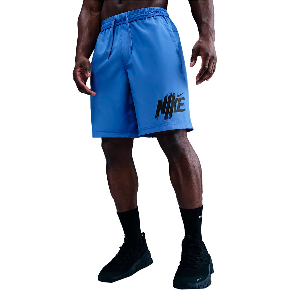 Nike pantalón corto fitness hombre M NK DF FORM 9IN UL SHORT GFX vista frontal