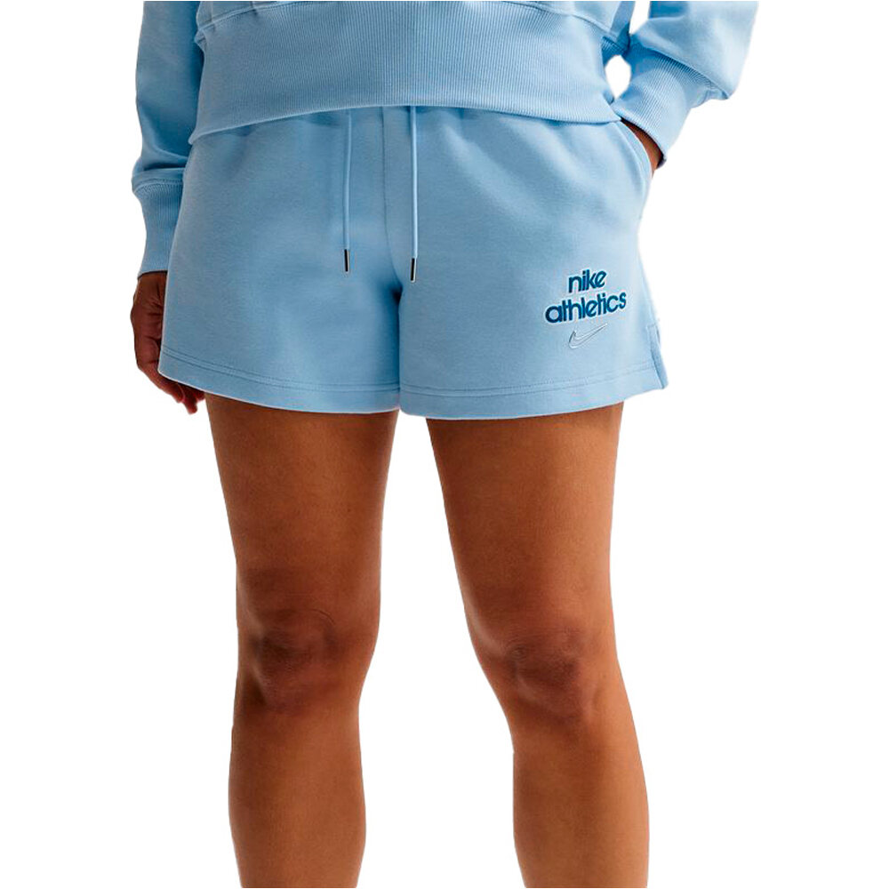 Nike pantalón mujer W NK FLC BF SHRT GLS vista frontal