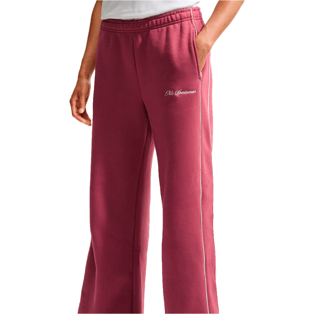 Nike pantalón mujer W NK STDO FLC MW MR SCALLOP WL vista detalle