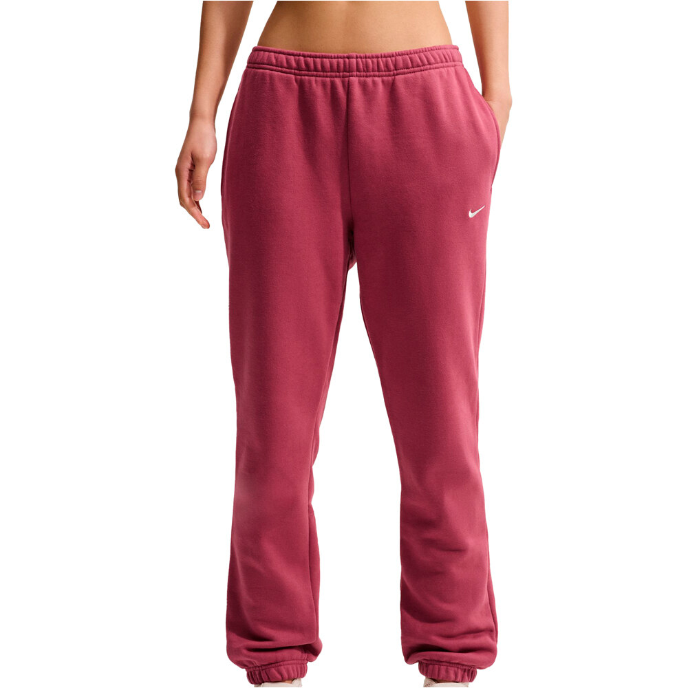 Nike pantalón mujer W NK STDO FLC MW MR STD CF PNT vista detalle
