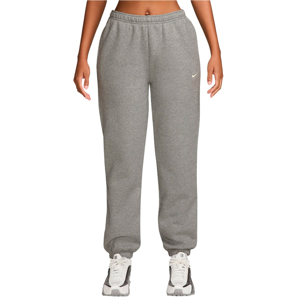 Nike pantalón mujer W NK STDO FLC MW MR STD CF PNT vista frontal