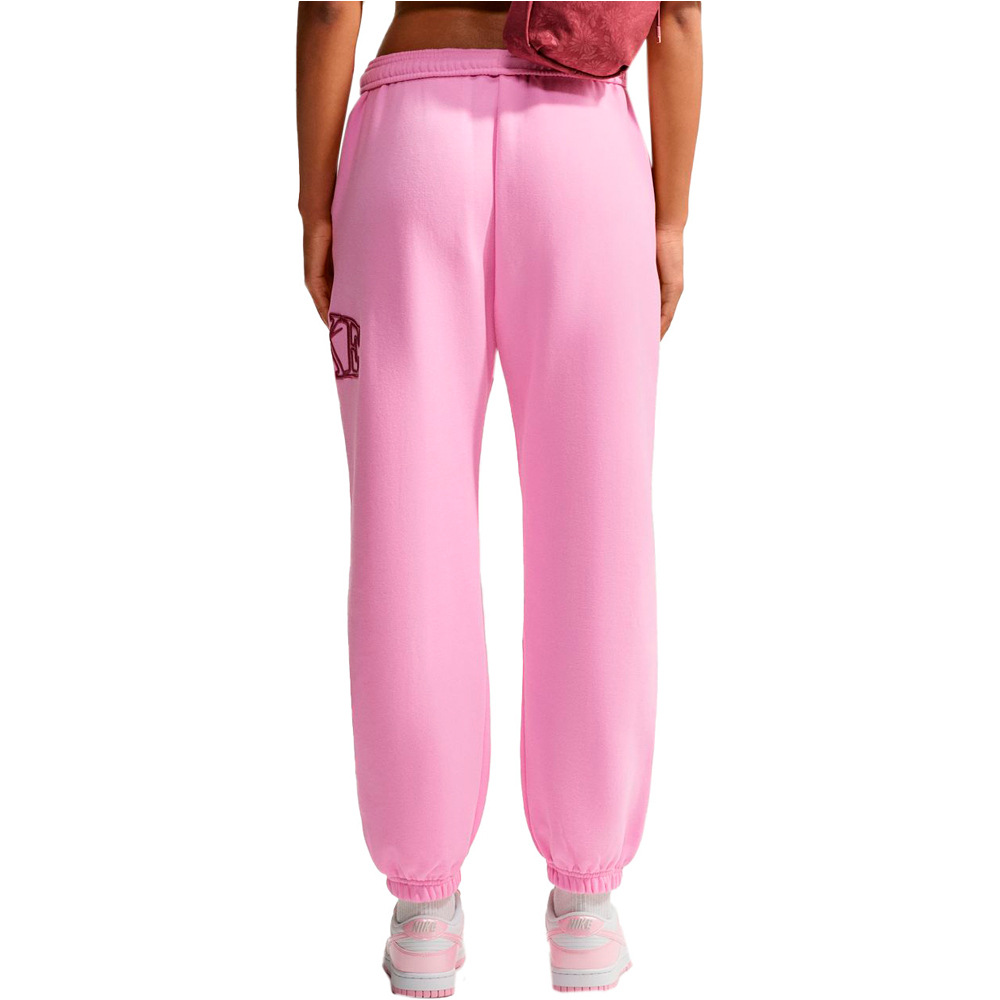 Nike pantalón mujer W NK STDO FLC MW OS LGO CF PNT vista trasera