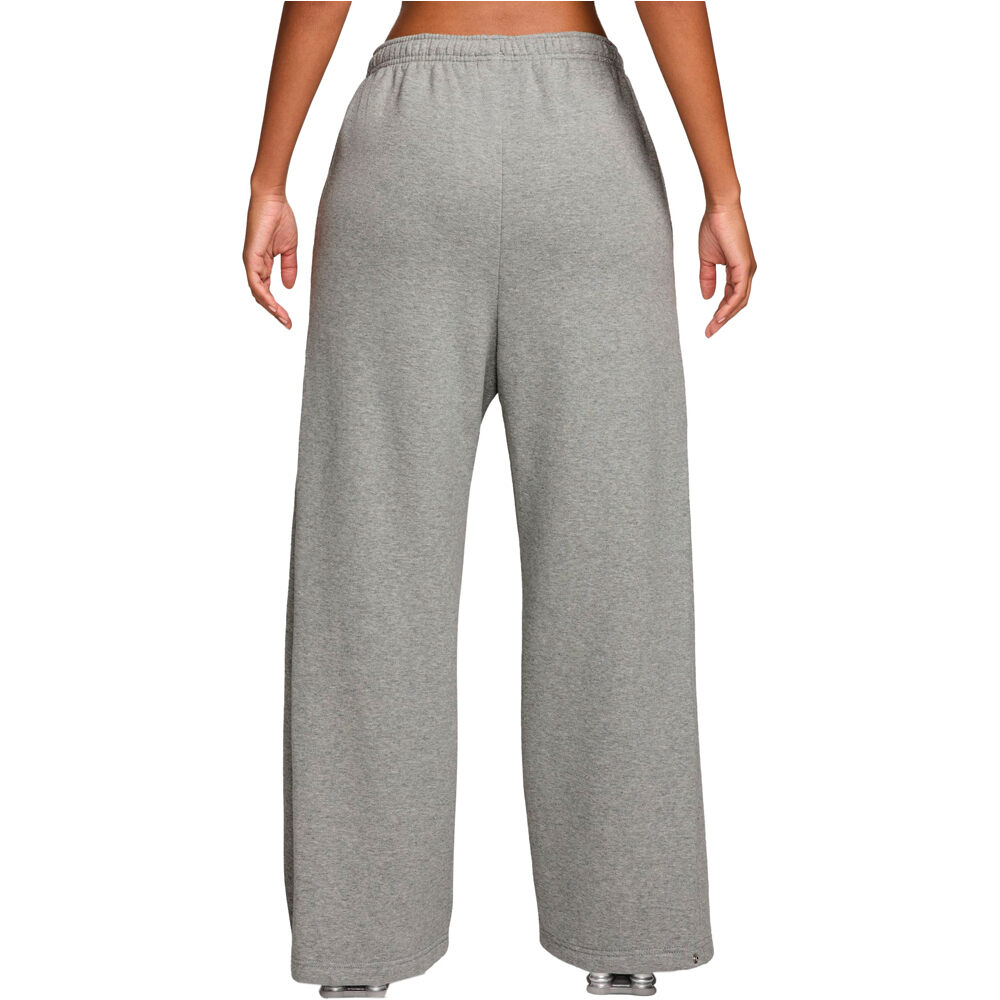 Nike pantalón mujer W NK STDO FLC MW PLTD SNP PNT vista trasera