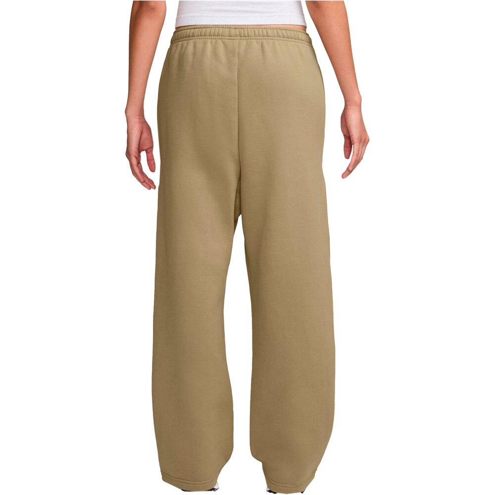 Nike pantalón mujer W NK STDO FLC MW PLTD SNP PNT vista trasera