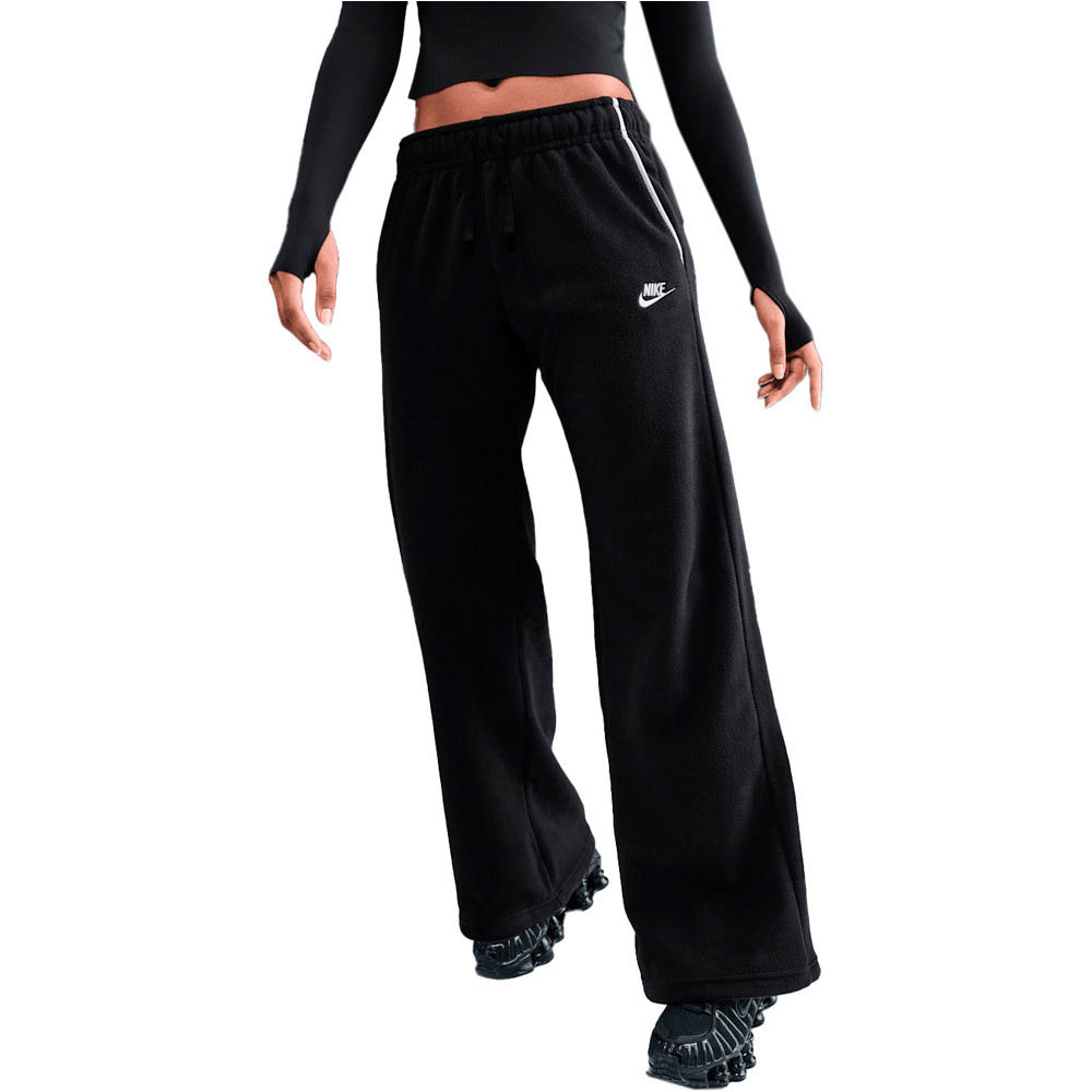 Nike pantalón mujer W NSW CLUB FLC CZY MR WIDE PNT vista frontal