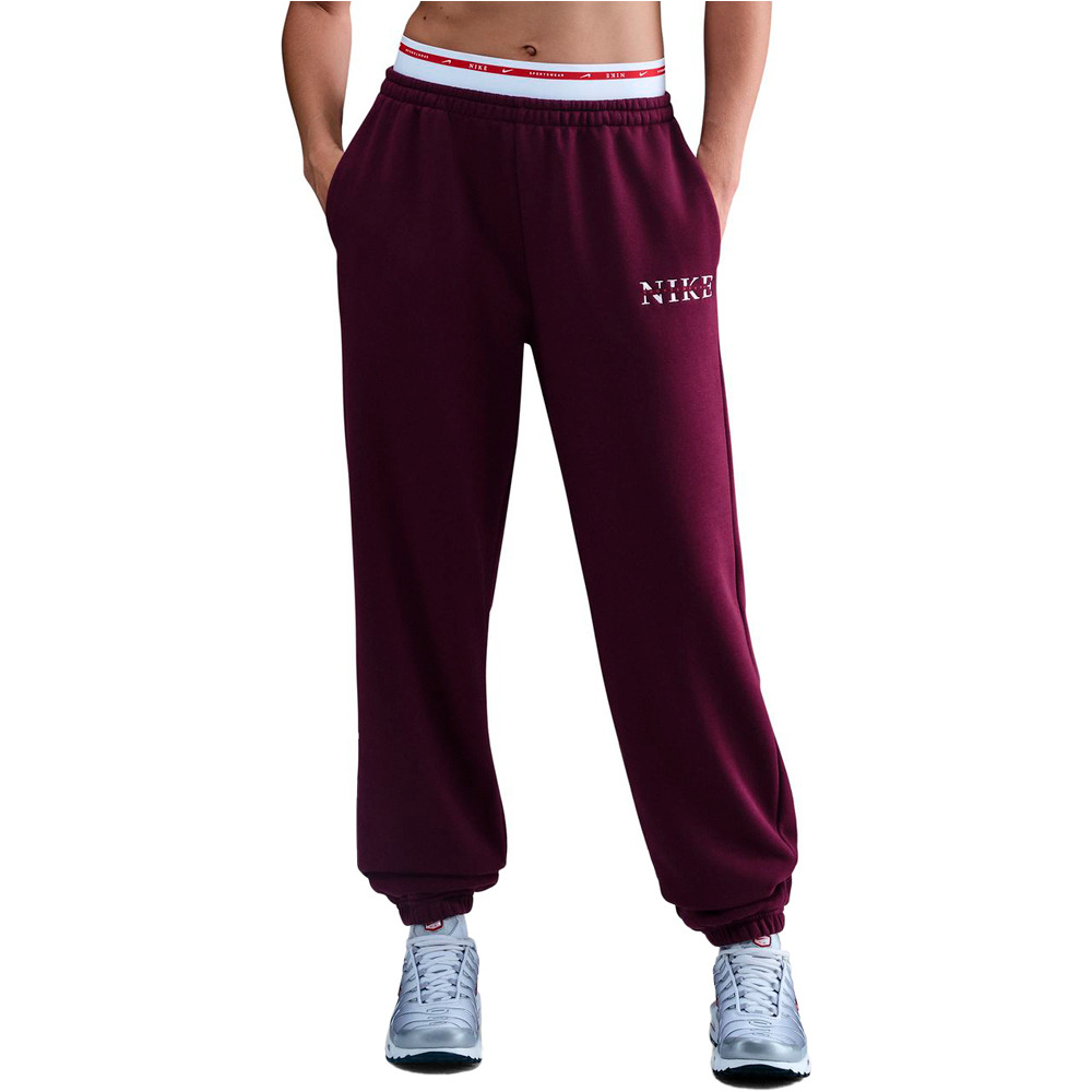 Nike pantalón mujer W NSW PHNX FLC HR PANT GLS vista frontal