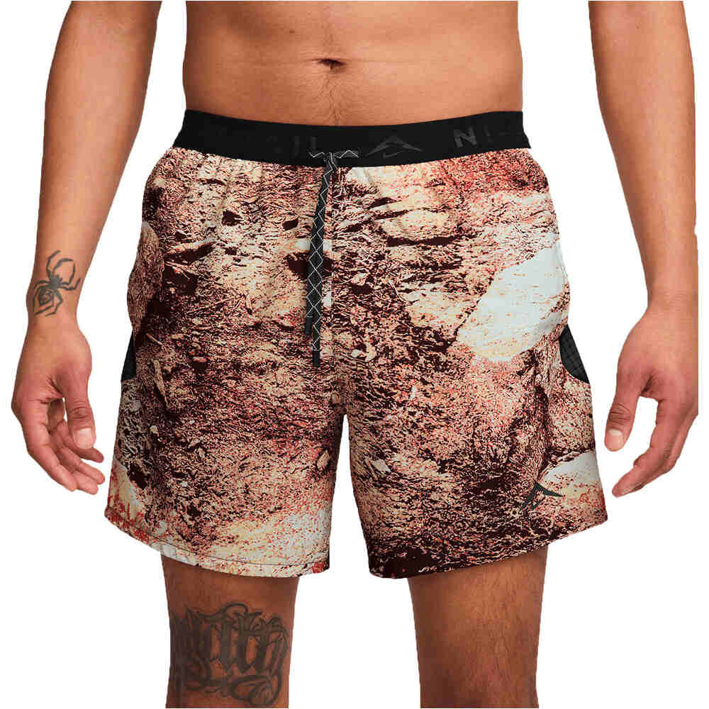 Nike pantalón running hombre M NK DF TRAIL AOP 6 BF SHORT vista frontal