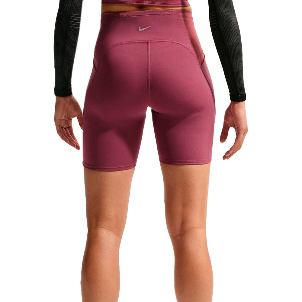 Nike pantalón running mujer W NK DF SWIFT HR 7IN SHORT vista trasera