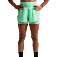 Nike pantalón running mujer W NK FLOW DF HR 2N1 SHRT vista detalle