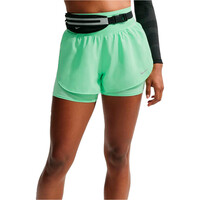 Nike pantalón running mujer W NK FLOW DF HR 2N1 SHRT vista frontal