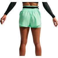 Nike pantalón running mujer W NK FLOW DF HR 2N1 SHRT vista trasera