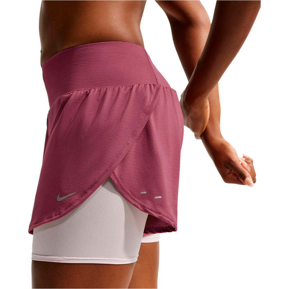 Nike pantalón running mujer W NK FLOW MSH DF 2N1 SHRT 03