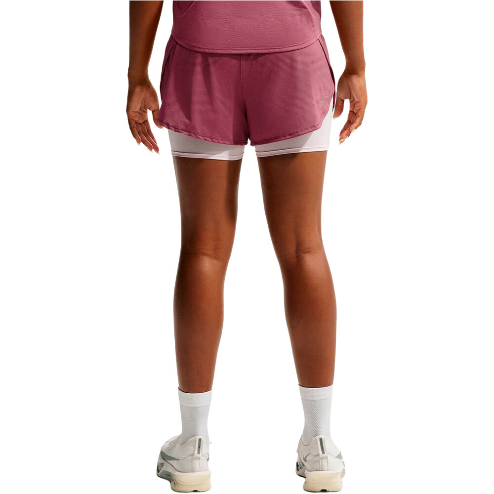Nike pantalón running mujer W NK FLOW MSH DF 2N1 SHRT vista trasera