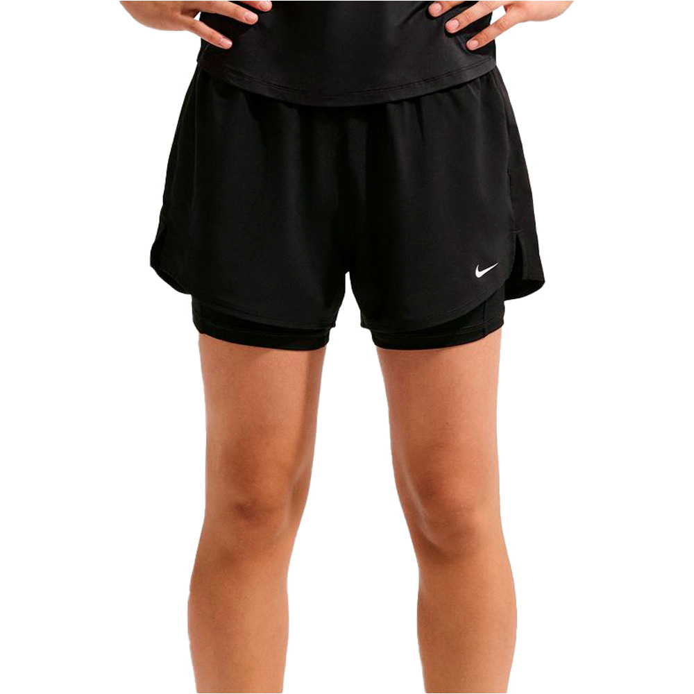 Nike pantalón running mujer W NK ONE DF HR 3IN 2N1 SHORT vista frontal
