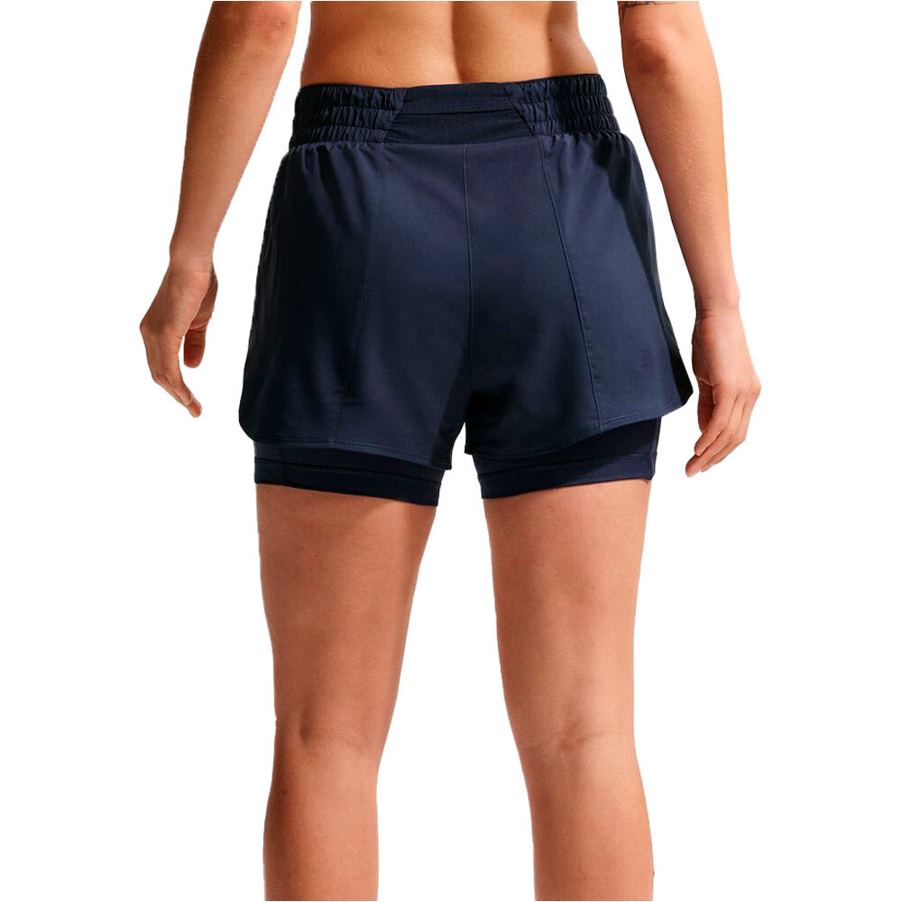 Nike pantalón running mujer W NK ONE DF HR 3IN 2N1 SHORT vista trasera