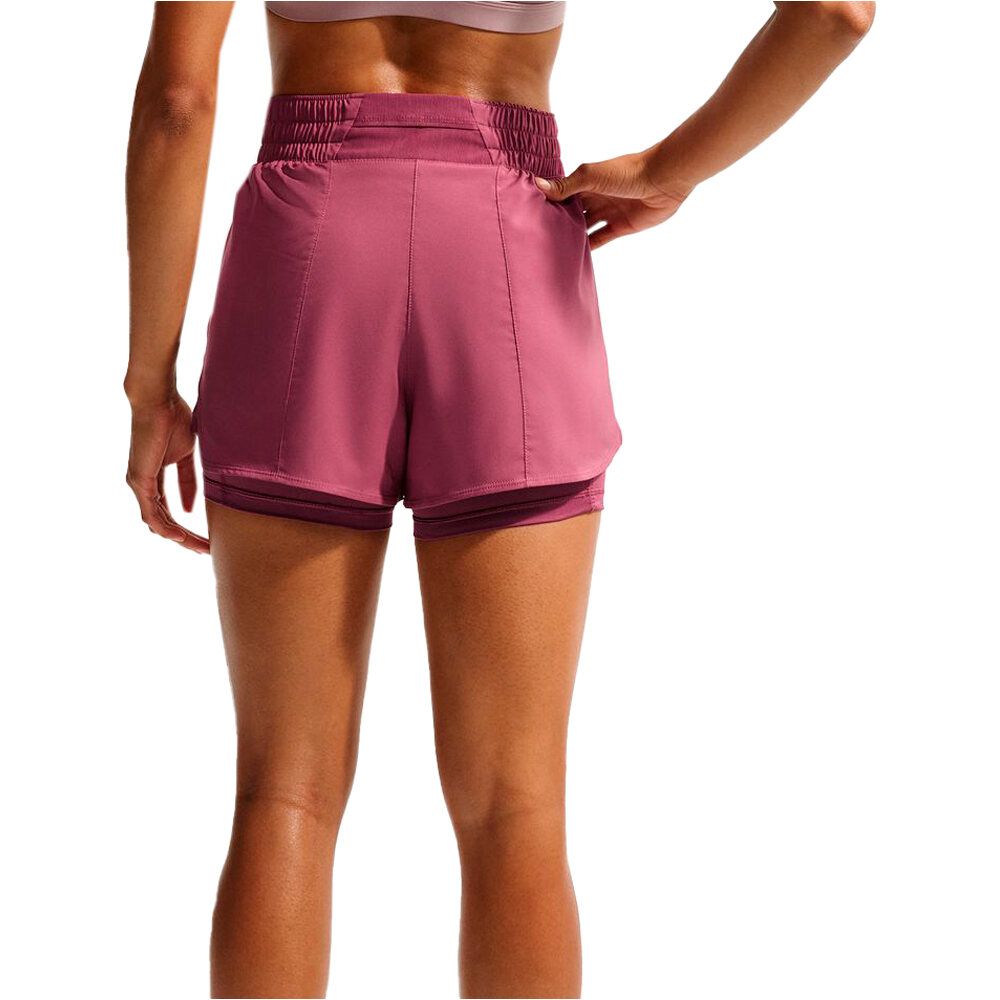Nike pantalón running mujer W NK ONE DF HR 3IN 2N1 SHORT vista trasera