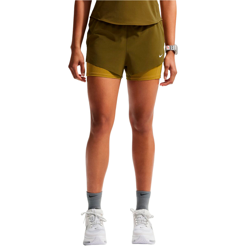 Nike pantalón running mujer W NK SWIFT DF MR 2N1 SHRT vista frontal