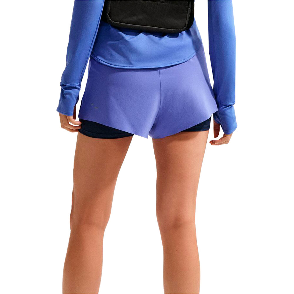 Nike pantalón running mujer W NK SWIFT DF MR 2N1 SHRT vista trasera