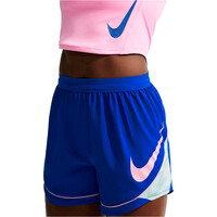 Nike pantalón running mujer W NK SWOOSH DF SHORT vista detalle