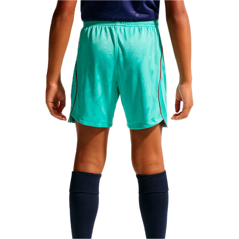 Nike pantalones fútbol oficiales niño FCB Y NK DF SHORT STAD 3R vista trasera