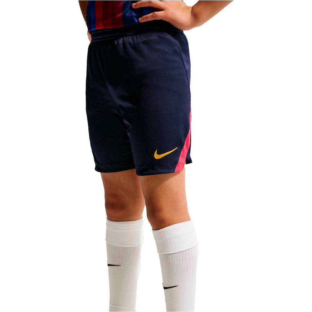 Nike pantalones fútbol oficiales niño FCB Y NK DF SHORT STAD HM vista detalle