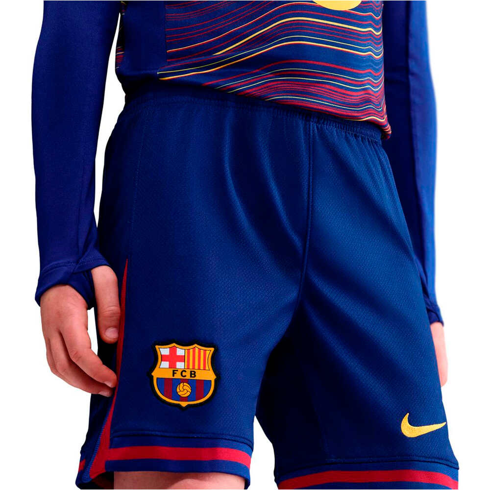 Nike pantalones fútbol oficiales niño FCB Y NK DF SHORT STAD HM vista frontal