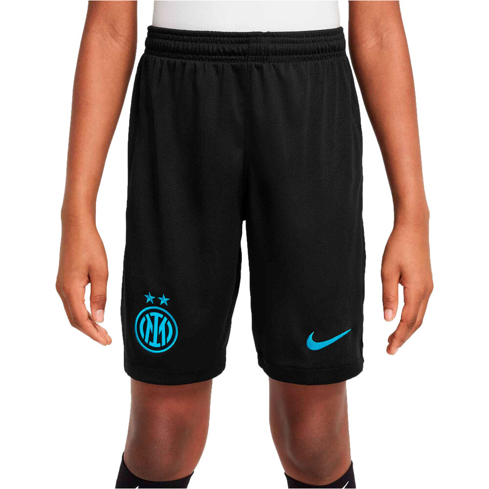 Nike pantalones fútbol oficiales niño INTER Y NK DF SHORT STAD HM vista frontal