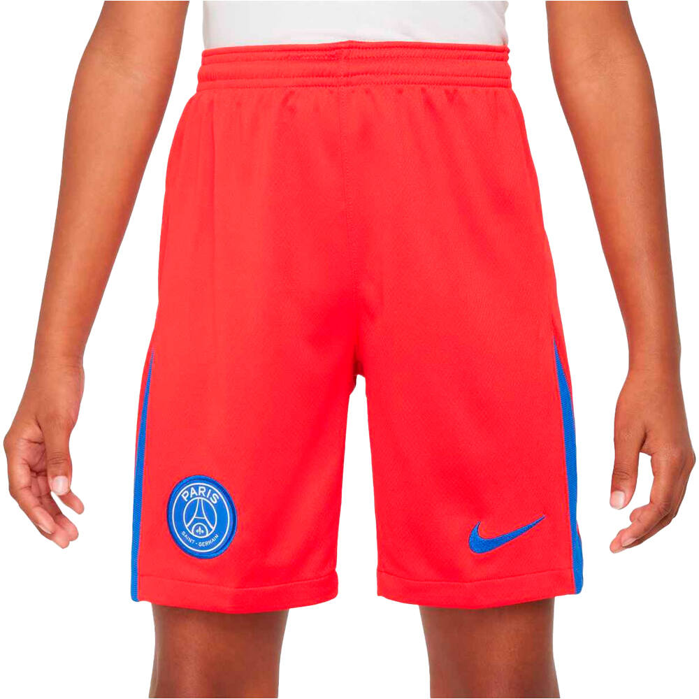 Nike pantalones fútbol oficiales niño PSG Y NK DF SHORT STAD 3R vista frontal