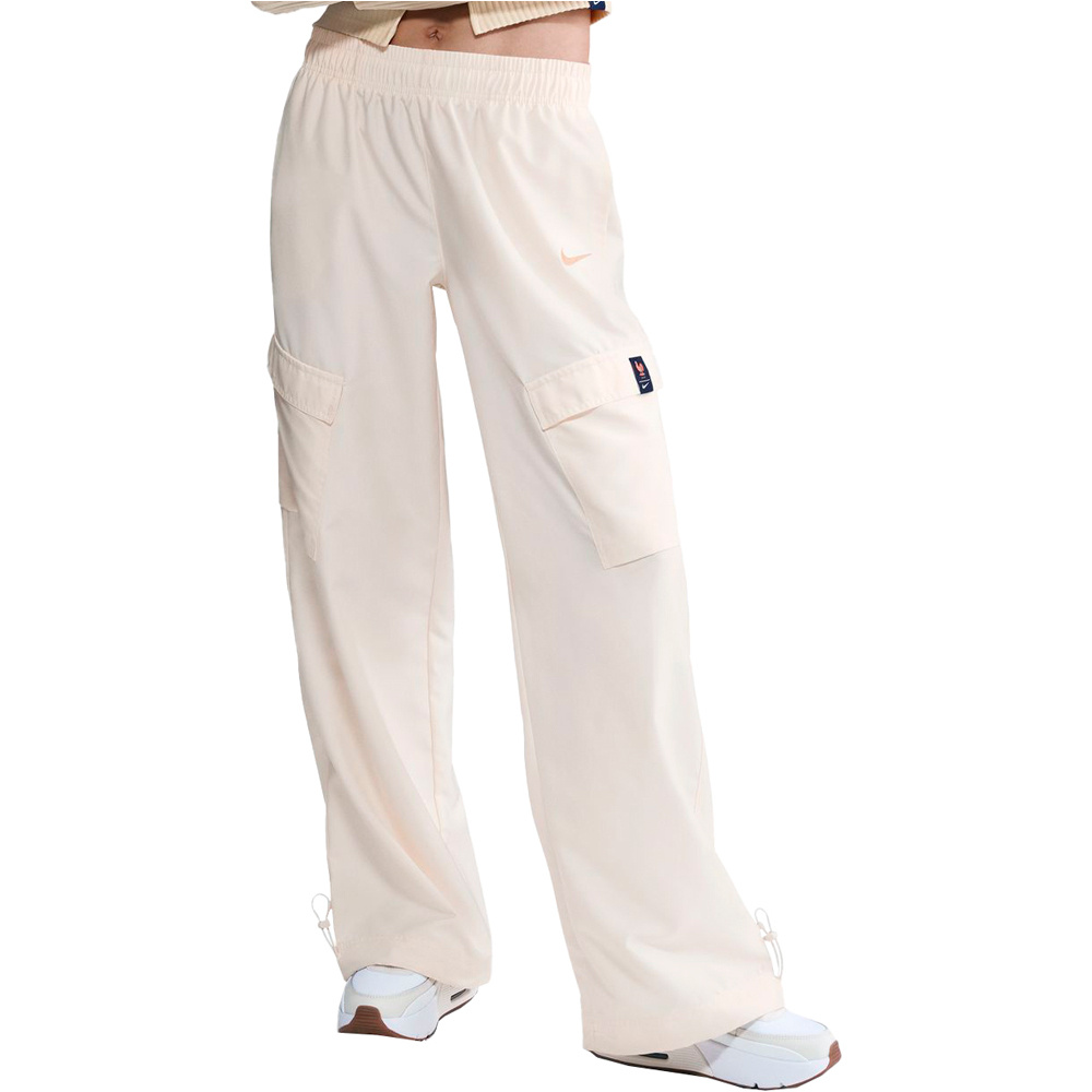 Nike pantalones largos futbol FRANCIA 25 W NSW TREND CARGO WVN vista frontal
