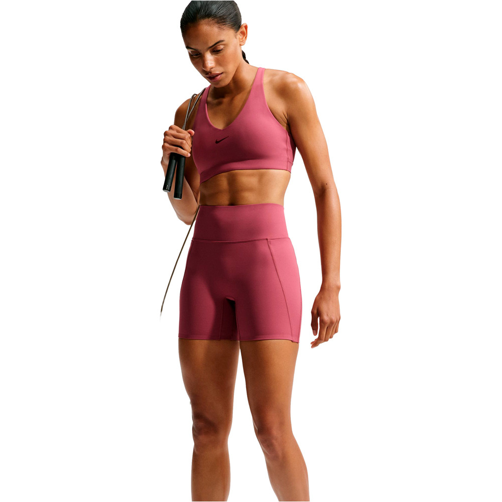 Nike pantalones y mallas cortas fitness mujer W NK DF UNVRSA HR 5IN SHRT PKT 04