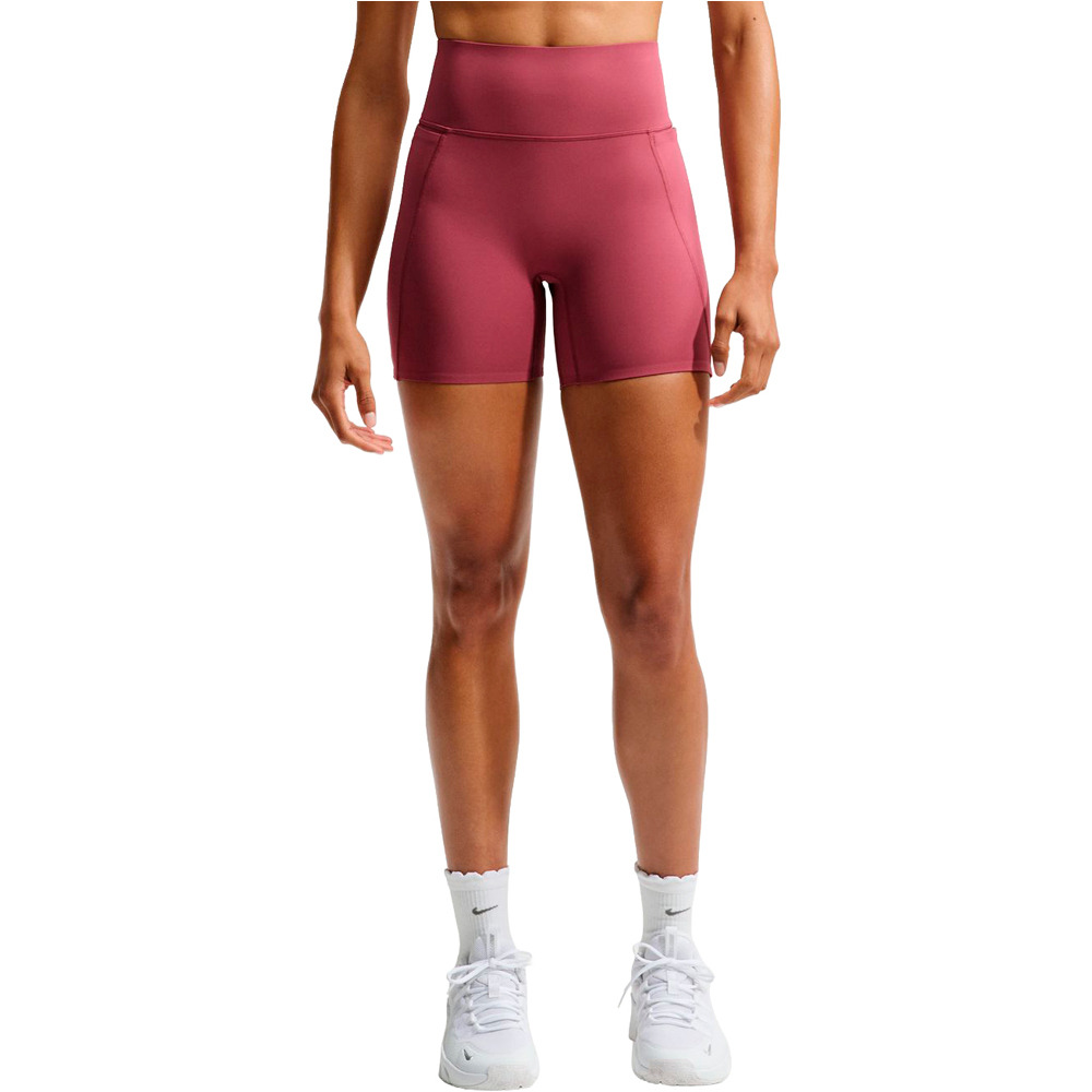Nike pantalones y mallas cortas fitness mujer W NK DF UNVRSA HR 5IN SHRT PKT vista frontal