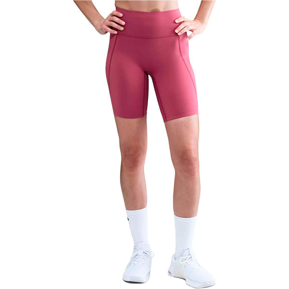 Nike pantalones y mallas cortas fitness mujer W NK DF UNVRSA HR 8IN SHRT PKT vista frontal