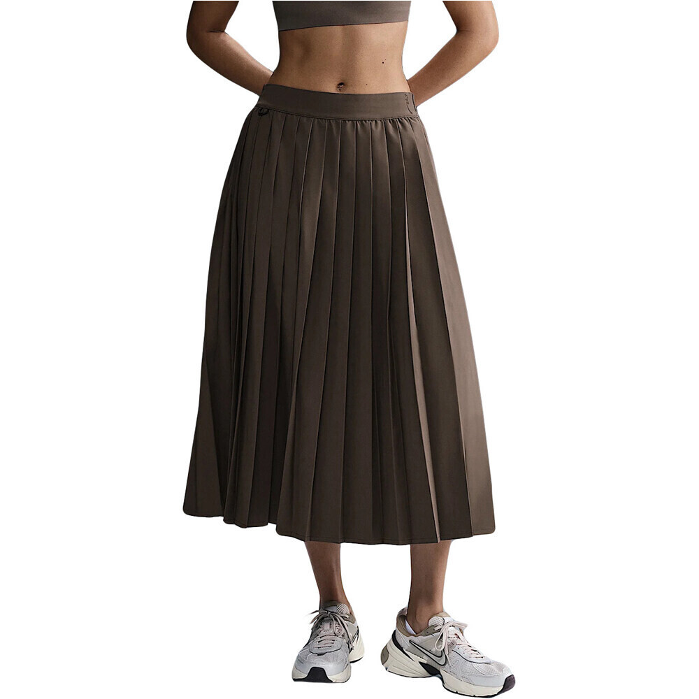 Nike pantalones y mallas cortas fitness mujer W NK ETC DF PLEATED SKIRT WVN vista frontal