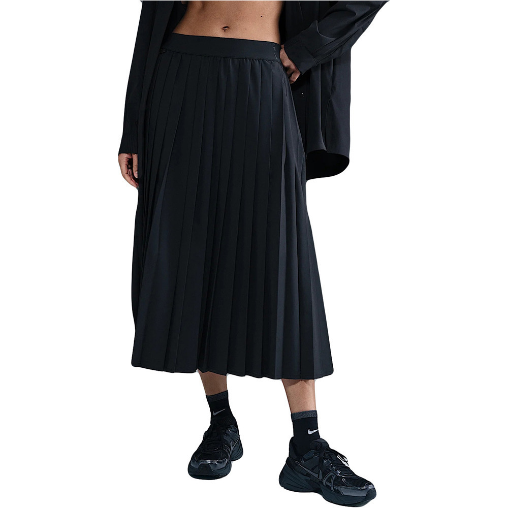 Nike pantalones y mallas cortas fitness mujer W NK ETC DF PLEATED SKIRT WVN vista frontal