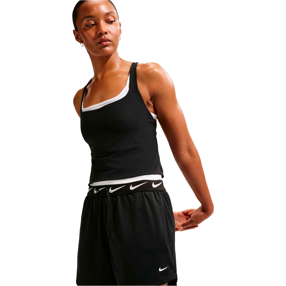 Nike pantalones y mallas cortas fitness mujer W NK ONE ATK DF MR 4IN SHORT vista detalle