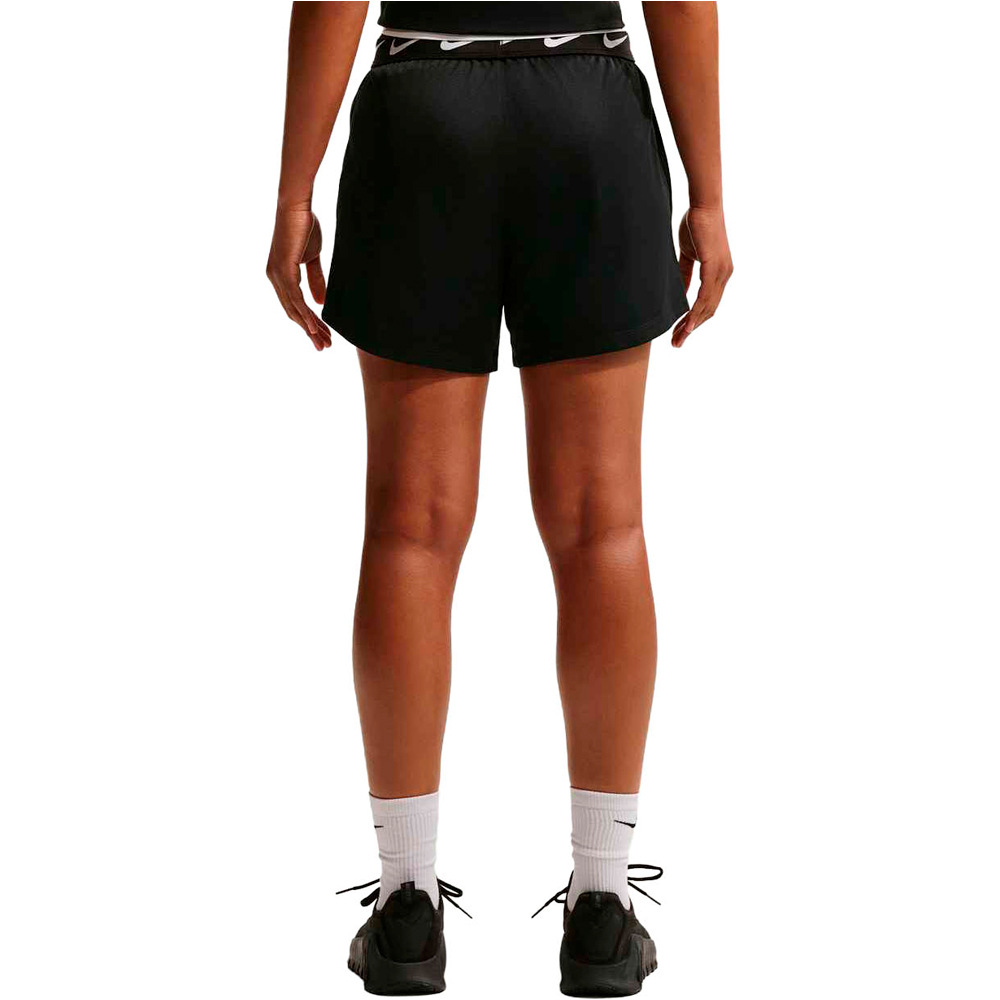 Nike pantalones y mallas cortas fitness mujer W NK ONE ATK DF MR 4IN SHORT vista trasera