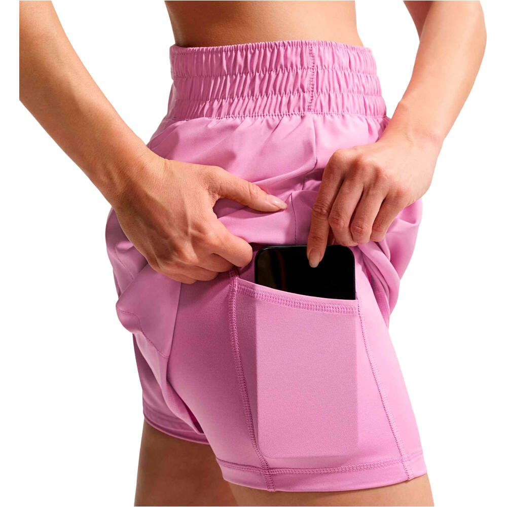 Nike pantalones y mallas cortas fitness mujer W NK ONE DF HR 3IN 2N1 SHORT 03