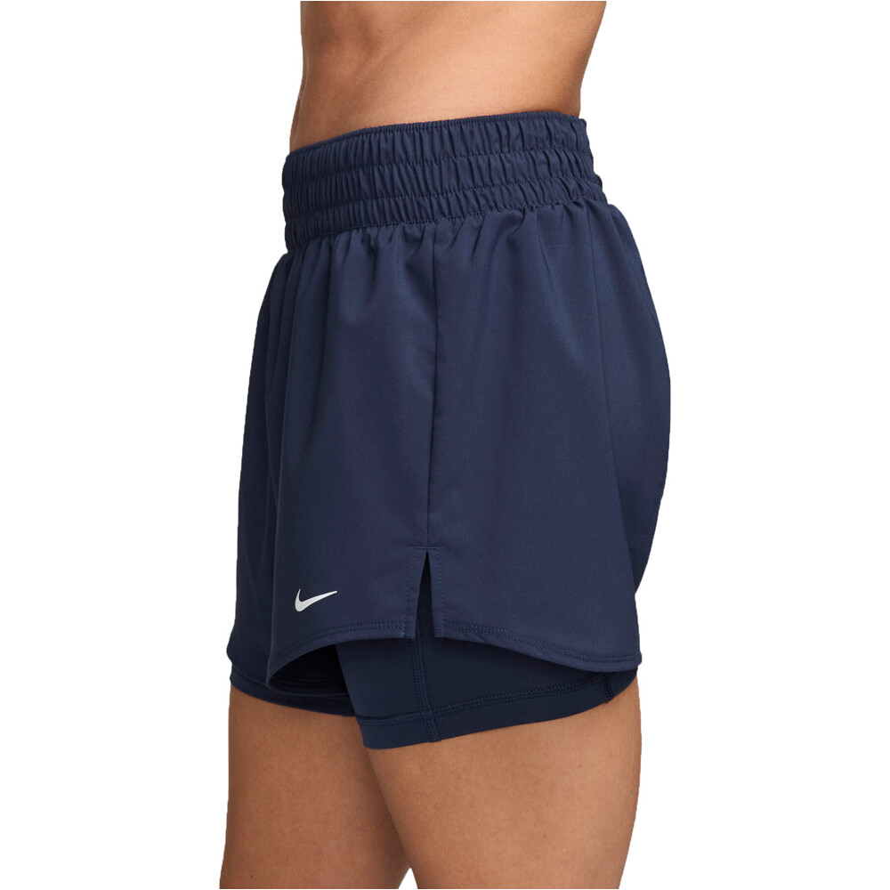 Nike pantalones y mallas cortas fitness mujer W NK ONE DF HR 3IN 2N1 SHORT vista detalle