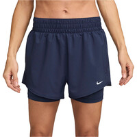 Nike pantalones y mallas cortas fitness mujer W NK ONE DF HR 3IN 2N1 SHORT vista frontal