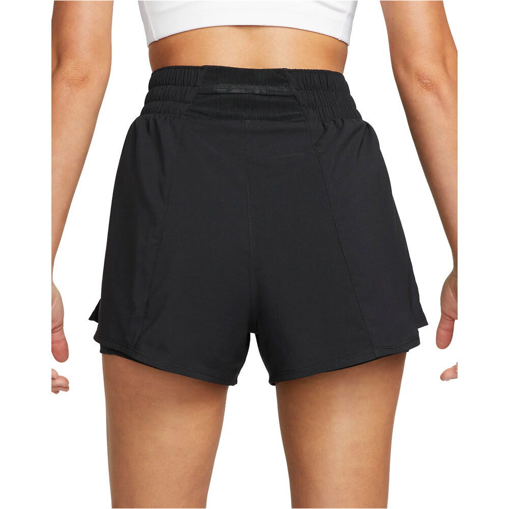 Nike pantalones y mallas cortas fitness mujer W NK ONE DF HR 3IN 2N1 SHORT vista trasera