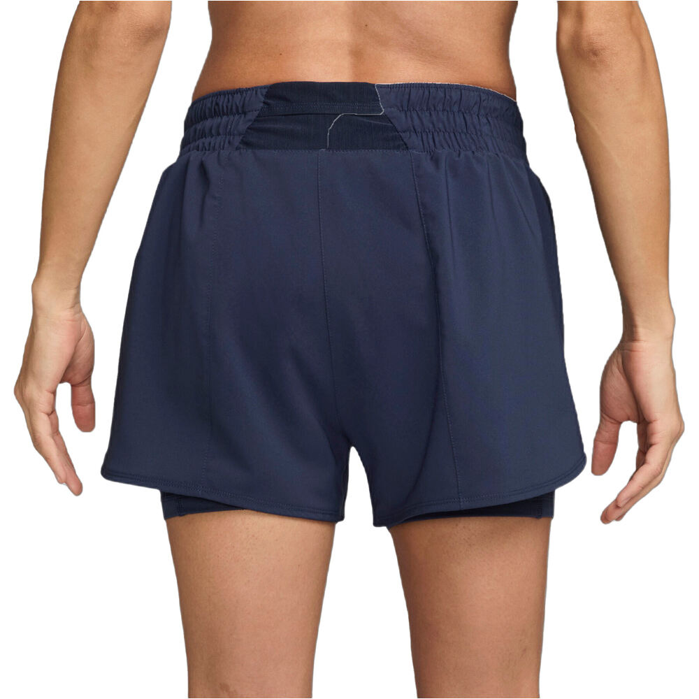 Nike pantalones y mallas cortas fitness mujer W NK ONE DF HR 3IN 2N1 SHORT vista trasera