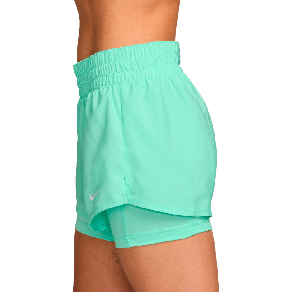 Nike pantalones y mallas cortas fitness mujer W NK ONE DF MR 3IN 2N1 SHORT vista detalle