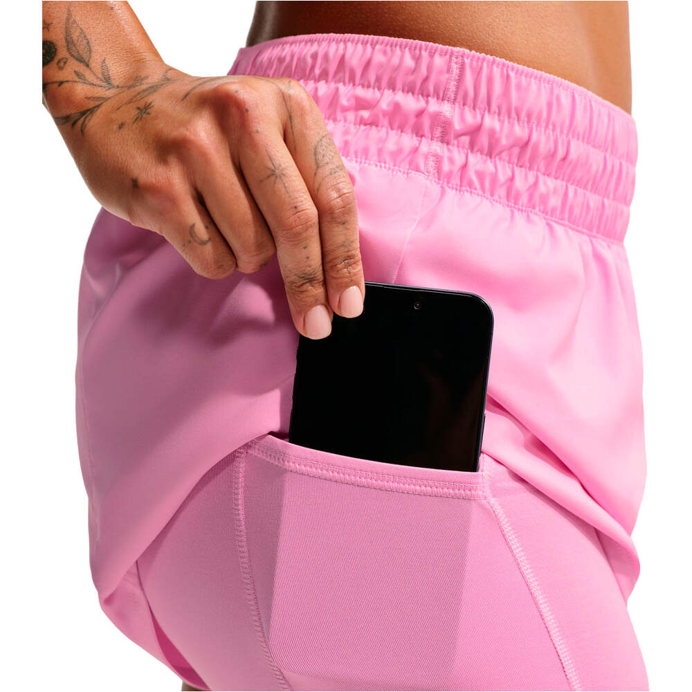 Nike pantalones y mallas cortas fitness mujer W NK ONE DF MR 3IN 2N1 SHORT vista detalle
