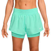 Nike pantalones y mallas cortas fitness mujer W NK ONE DF MR 3IN 2N1 SHORT vista frontal