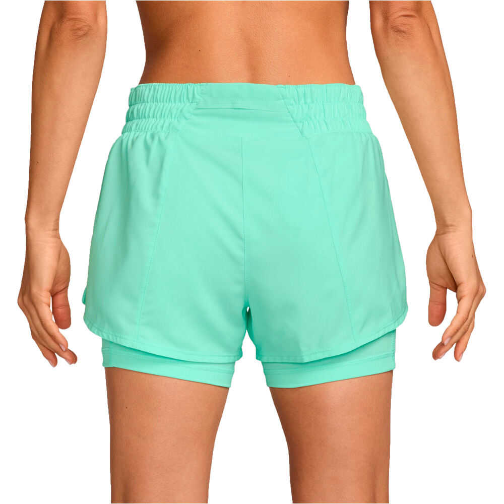Nike pantalones y mallas cortas fitness mujer W NK ONE DF MR 3IN 2N1 SHORT vista trasera